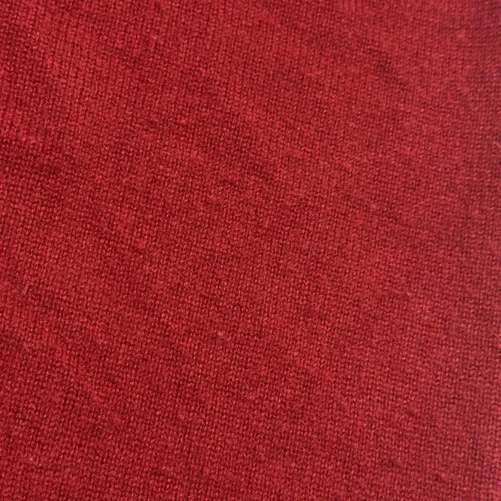 Club‎ Room Cashmere Sweater Vest Mens Large Red V-Neck Lightweight Tight-Knit